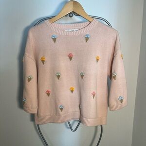 Loft Icecream Embroidered Sweater